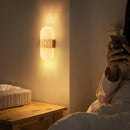 Rechargeable Motion Sensor Night Light, Wall Mounted LED Lamp with Magnetic Base, 3 Color Temperatures, 12 Hour Always-On Mode, 60 Day Sensing Mode, No Wiring Required (White Oval)