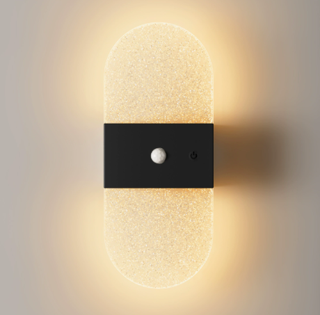 Rechargeable Motion Sensor Night Light, Wall Mounted LED Lamp with Magnetic Base, 3 Color Temperatures, 12 Hour Always-On Mode, 60 Day Sensing Mode, No Wiring Required (Black Oval)Rechargeable Motion Sensor Night Light, Wall Mounted LED Lamp with Magnetic