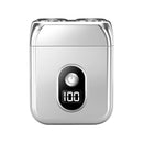 Silve portable Mini Electric Shaver, Double Sided Design, Washable, LED Battery Display