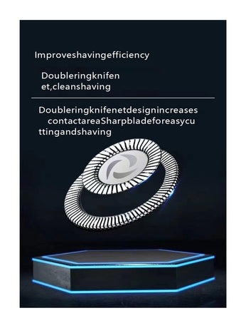 Black portable Mini Electric Shaver, Double Sided Design, Washable, LED Battery Display