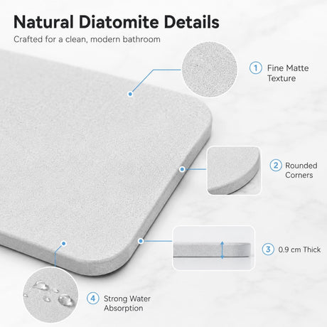 Dark gray premium pure cotton bathroom mat, ultra-soft, absorbent, quick-drying bathroom rug, non-slip, washable bathroom mat(60cm*40cm)