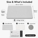 Dark gray premium pure cotton bathroom mat, ultra-soft, absorbent, quick-drying bathroom rug, non-slip, washable bathroom mat(60cm*40cm)
