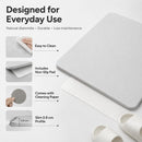 Grayish-white premium pure cotton bathroom mat, ultra-soft, absorbent, quick-drying bathroom rug, non-slip, washable bathroom mat(60cm*40cm)