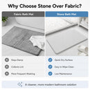 Grayish-white premium pure cotton bathroom mat, ultra-soft, absorbent, quick-drying bathroom rug, non-slip, washable bathroom mat(60cm*40cm)