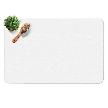 High-quality white pure cotton bathroom mat, ultra-soft, absorbent, quick-drying bathroom rug, non-slip, washable bathroom mat(60cm*40cm)