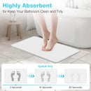 High-quality white pure cotton bathroom mat, ultra-soft, absorbent, quick-drying bathroom rug, non-slip, washable bathroom mat(60cm*40cm)