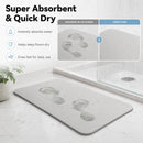 Light gray premium pure cotton bathroom mat, ultra-soft, absorbent, quick-drying bathroom rug, non-slip, washable bathroom mat(40cm*30cm)