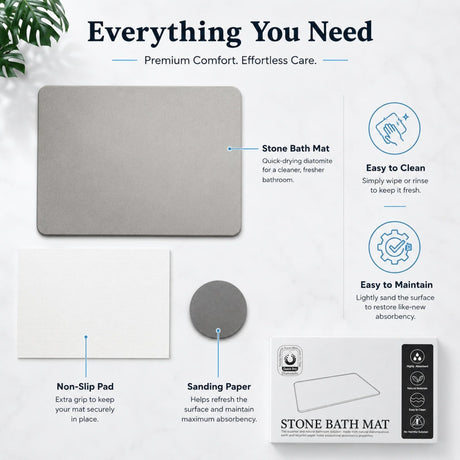 Light gray premium pure cotton bathroom mat, ultra-soft, absorbent, quick-drying bathroom rug, non-slip, washable bathroom mat(40cm*30cm)