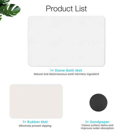High-quality white pure cotton bathroom mat, ultra-soft, absorbent, quick-drying bathroom rug, non-slip, washable bathroom mat(40cm*30cm)