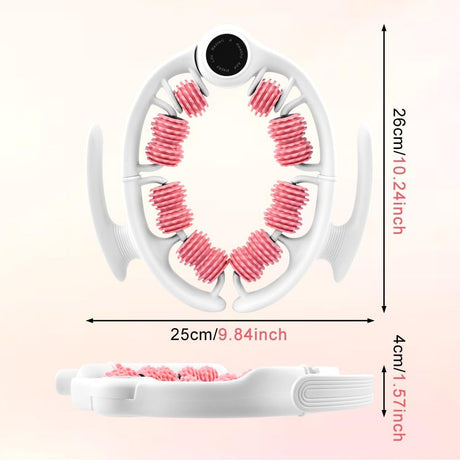 Pink leg massage roller clip, calf muscle relaxation and shaping tool, yoga fitness leg trainer, slimming leg muscle relaxer.