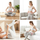 Pink leg massage roller clip, calf muscle relaxation and shaping tool, yoga fitness leg trainer, slimming leg muscle relaxer.