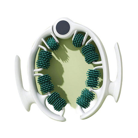 Green leg massage roller clip, calf muscle relaxation and shaping tool, yoga fitness leg trainer, leg muscle relaxation and slimming device.