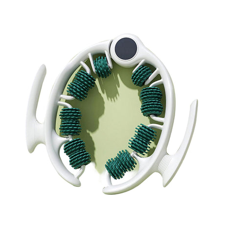 Green leg massage roller clip, calf muscle relaxation and shaping tool, yoga fitness leg trainer, leg muscle relaxation and slimming device.