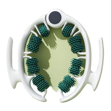 Green leg massage roller clip, calf muscle relaxation and shaping tool, yoga fitness leg trainer, leg muscle relaxation and slimming device.