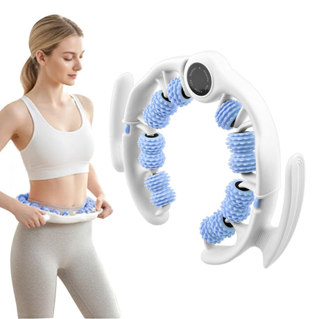 Blue leg massage roller clip, calf muscle relaxation and shaping tool, yoga fitness leg trainer, leg muscle relaxation and slimming device.