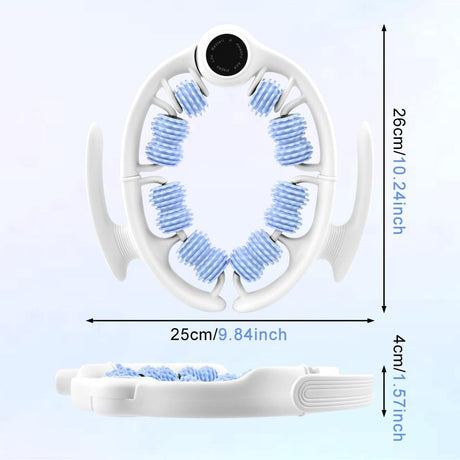 Blue leg massage roller clip, calf muscle relaxation and shaping tool, yoga fitness leg trainer, leg muscle relaxation and slimming device.