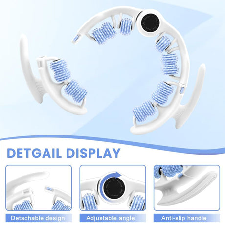 Blue leg massage roller clip, calf muscle relaxation and shaping tool, yoga fitness leg trainer, leg muscle relaxation and slimming device.
