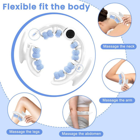Blue leg massage roller clip, calf muscle relaxation and shaping tool, yoga fitness leg trainer, leg muscle relaxation and slimming device.