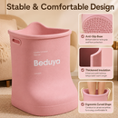 EVA Foot Soaking Bucket with Massage Bottom, Deep Calf Foot Bath Tub for Home Spa, Insulated Warm Foot Soak Basin with Handles, Lightweight Portable Foot Spa Bucket for Adults (Lavender Purple)