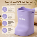 EVA Foot Soaking Bucket with Massage Bottom, Deep Calf Foot Bath Tub for Home Spa, Insulated Warm Foot Soak Basin with Handles, Lightweight Portable Foot Spa Bucket for Adults (Pink)