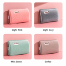 Hot Water Bottle with Rechargeable Plush Cover for Cramps Relief, Warm Heating Pad for Abdomen Back Foot, Soft Hand Warmer for Women Kids Home Office School Winter Reusable Heat Therapy Bag(green)