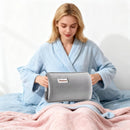 Hot Water Bottle with Rechargeable Plush Cover for Cramps Relief, Warm Heating Pad for Abdomen Back Foot, Soft Hand Warmer for Women Kids Home Office School Winter Reusable Heat Therapy Bag(green)