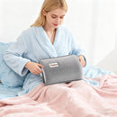 Hot Water Bottle with Rechargeable Plush Cover for Cramps Relief, Warm Heating Pad for Abdomen Back Foot, Soft Hand Warmer for Women Kids Home Office School Winter Reusable Heat Therapy Bag(coffee)
