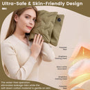 Rechargeable Hand Warmer Muff, USB Electric Heating Pad with Digital Display Temperature Control, 3 Heat Levels Portable Far Infrared Heated Cushion for Outdoor Winter Use Men Women(green)