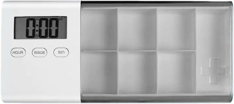 7-Day Smart Pill Organizer with Timer & Alarm – Intelligent Medication Reminder Box with Vibration, Beep Alerts, USB Rechargeable Portable Electronic Pill Case for Elderly & Travel(grey)