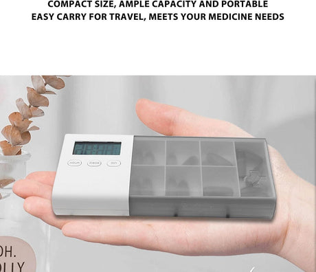 7-Day Smart Pill Organizer with Timer & Alarm – Intelligent Medication Reminder Box with Vibration, Beep Alerts, USB Rechargeable Portable Electronic Pill Case for Elderly & Travel(blue)