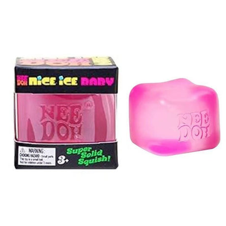 Pink Stress Cube Fidget Squishy Slow Rising Sensory Stress Ball, Soft Gel Filled Anxiety Relief Toy for Kids Teens Adults