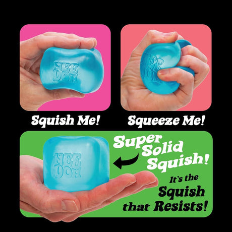 Pink Stress Cube Fidget Squishy Slow Rising Sensory Stress Ball, Soft Gel Filled Anxiety Relief Toy for Kids Teens Adults