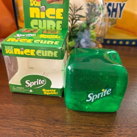 Sprite Green Stress Cube Fidget Squishy Slow Rising Stress Ball, Soft Sensory Anxiety Relief Toy for Home Office School