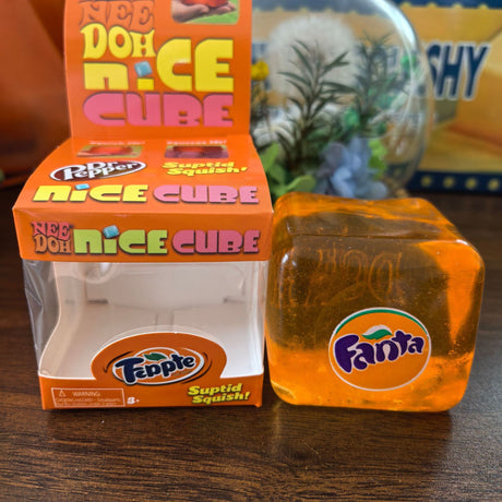 Fanta Orange Stress Cube Fidget Squishy Slow Rising Sensory Squeeze Ball, Relaxing Fidget Toy for Stress Relief Gifts