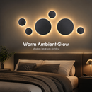 Magnetic Round Wall Lamp 20cm White, 10W Rechargeable LED Wall Sconce with Motion Sensor, 3-Color Light, Battery Powered Modern Disc Wall Light for Hallway Entryway Bedroom