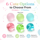 Clear Pink Coconut Oil Stress Ball, Slow Rising Non-Sticky Squishy Squeeze Ball, Soft Sensory Fidget Toy for Stress Relief, Relaxation and Focus