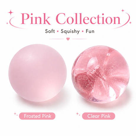Clear Blue Coconut Oil Stress Ball, Slow Rising Non-Sticky Squishy Squeeze Ball, Soft Sensory Fidget Toy for Stress Relief, Relaxation and Focus
