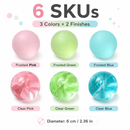 Clear Green Coconut Oil Stress Ball, Slow Rising Non-Sticky Squishy Squeeze Ball, Soft Sensory Fidget Toy for Stress Relief, Relaxation and Focus