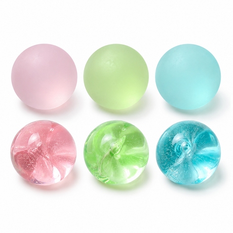 Frosted Pink Coconut Oil Stress Ball, Slow Rising Non-Sticky Squishy Squeeze Ball, Soft Sensory Fidget Toy for Stress Relief, Relaxation and Focus