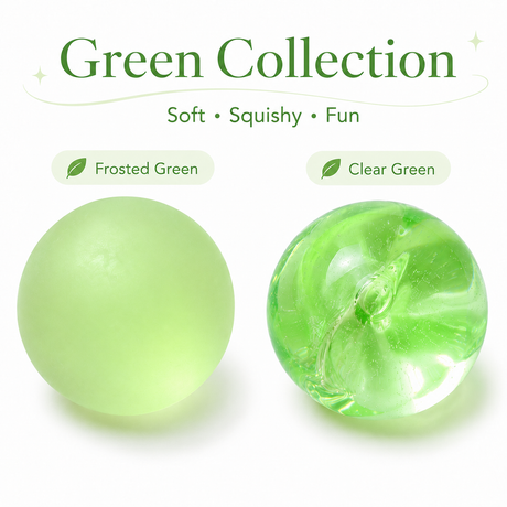 Frosted Pink Coconut Oil Stress Ball, Slow Rising Non-Sticky Squishy Squeeze Ball, Soft Sensory Fidget Toy for Stress Relief, Relaxation and Focus