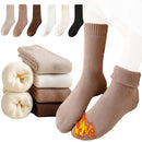 10 Pairs Coffee Thermal Mid-Calf Socks Thermal Mid-Calf Socks - Thick Fleece Lined Winter Socks, Heat Retention Cotton Socks for Men & Women, Cold Weather Cozy Wear