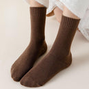10 Pairs Coffee Thermal Mid-Calf Socks Thermal Mid-Calf Socks - Thick Fleece Lined Winter Socks, Heat Retention Cotton Socks for Men & Women, Cold Weather Cozy Wear