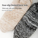 Extra thick white knitted slippers and socks for winter, fluffy cashmere warm floor socks, non-slip, comfortable and warm indoor socks, unisex.