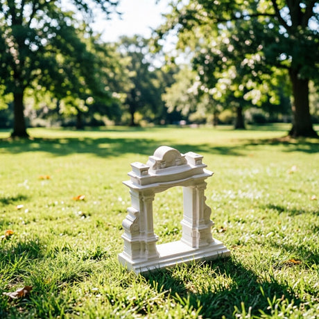 Miniature Roman Arch Model - Handcrafted Plaster Architectural Decor for Bookshelf, Desk & Home Display