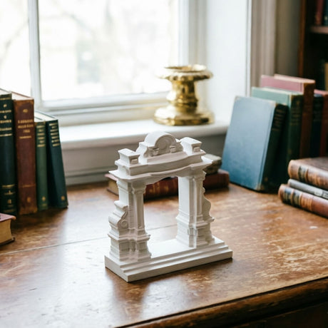 Miniature Roman Arch Model - Handcrafted Plaster Architectural Decor for Bookshelf, Desk & Home Display