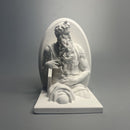 Classic Moses Statue – High-Quality Plaster Sculpture of Prophet Moses with Tablets – Elegant White Art Decor for Home, Office, & Study – Perfect Gift for Art History Students & Religious Decor