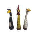 Outdoor Garden Decor Chicken, Duck & Goose Resin Animal Statues, Fun Lawn Ornaments for Farmhouse or Microlandscape Design, Weatherproof & Durable