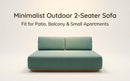 Nordic Minimalist Outdoor 2-Seater Fabric Sofa