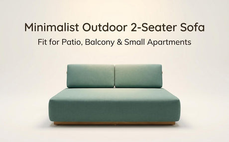 Nordic Minimalist Outdoor 2-Seater Fabric Sofa