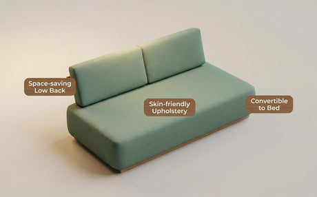 Nordic Minimalist Outdoor 2-Seater Fabric Sofa